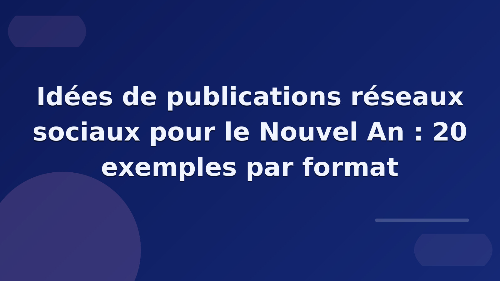Idées de publications réseaux sociaux pour le Nouvel An : 20 exemples par format