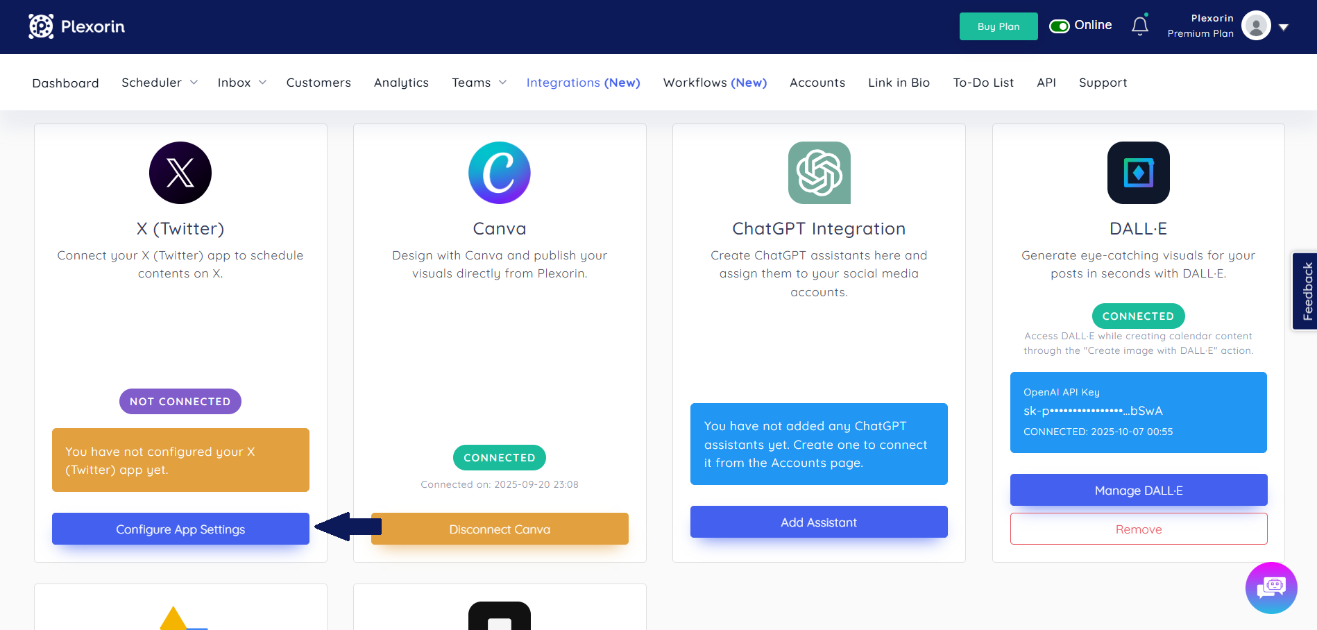Plexorin X Integration